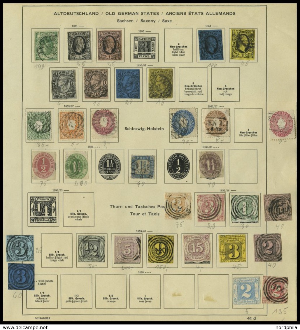 SLG., LOTS DEUTSCHLAND O,*,(*) , Alte Sammlung Deutschland Bis Ca. 1939, Mit Altdeutschland, Dt. Reich, Danzig, Memel, S - Autres & Non Classés