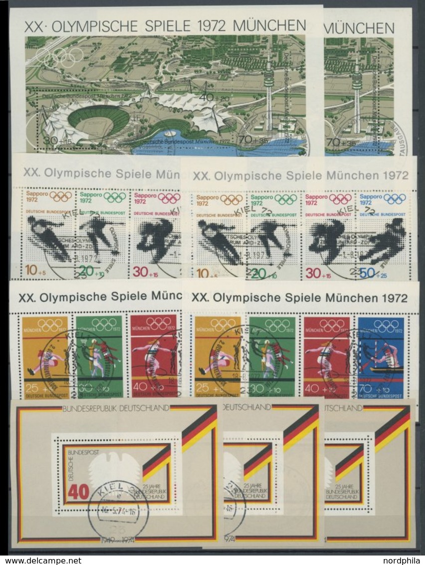 SLG., LOTS DEUTSCHLAND **,o , Ca. 1965-91, Meist Postfrische Partie Bundesrepublik Und Berlin, Mit Vielen Blocks, Dazu E - Otros & Sin Clasificación