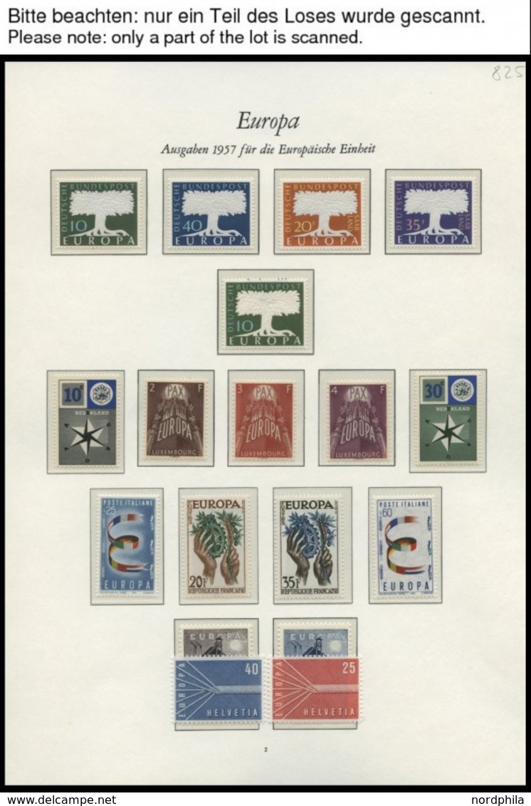 EUROPA UNION **, 1957, Baum, Kompletter Jahrgang, Pracht , Mi. 242.- - Andere & Zonder Classificatie