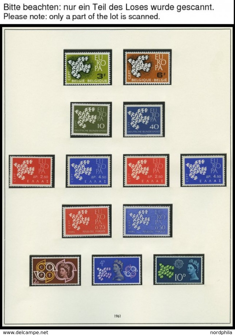 EUROPA UNION **, 1961-63, Taube, Stilisierter Baum Und Ornament, Dazu 3 Kleinbogen Von Liechtenstein, Pracht - Altri & Non Classificati