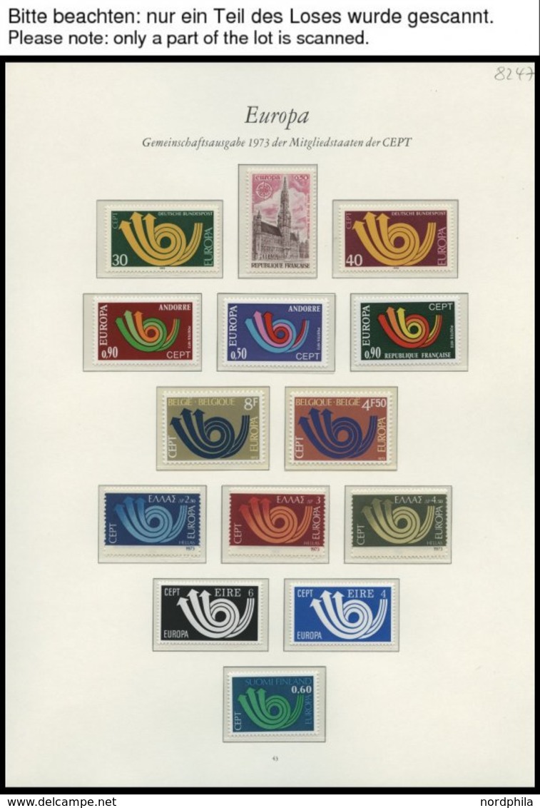 EUROPA UNION **, 1973, Posthorn, Kompletter Jahrgang, Pracht, Mi. 109.- - Altri & Non Classificati