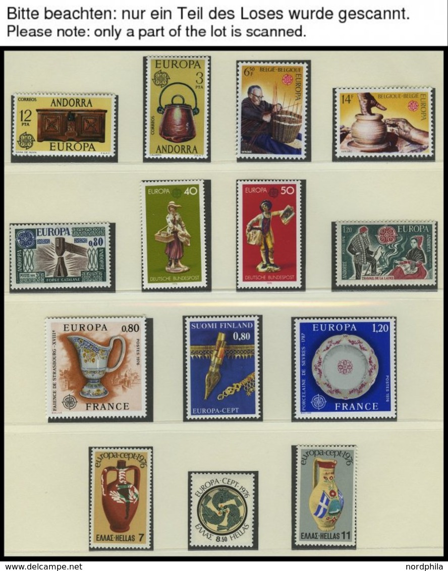 EUROPA UNION **, 1976/7, Kunsthandwerk Und Landschaften, 2 Komplette Jahrgänge, Ohne Guernsey Nr. 133/4 Und Isle Of Man  - Autres & Non Classés