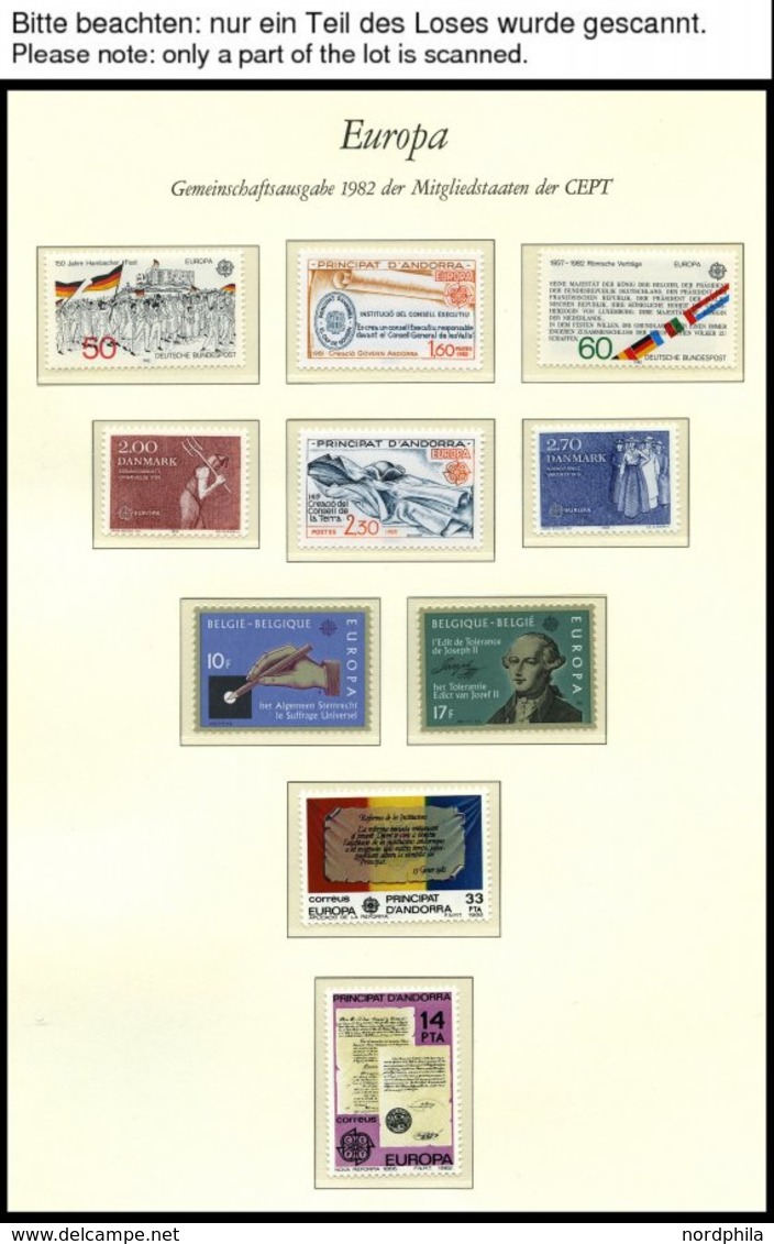 EUROPA UNION **, 1982, Historische Ereignisse, Kompletter Jahrgang, Pracht, Mi. 112.20 - Altri & Non Classificati