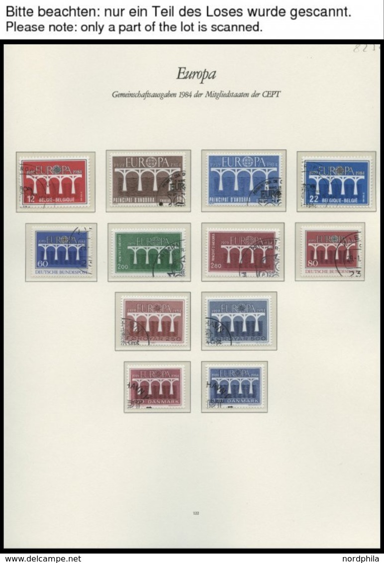 EUROPA UNION O, 1984, Brücke, Kompletter Jahrgang, Pracht, Mi. 128.30 - Otros & Sin Clasificación