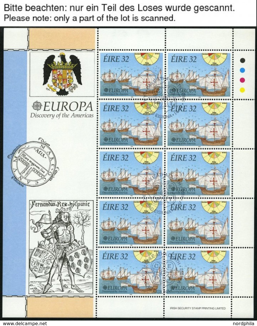 EUROPA UNION KB O, 1992, Entdeckung Amerikas, 14 Verschiedene Kleinbogensätze, Pracht, Mi. 710.- - Andere & Zonder Classificatie