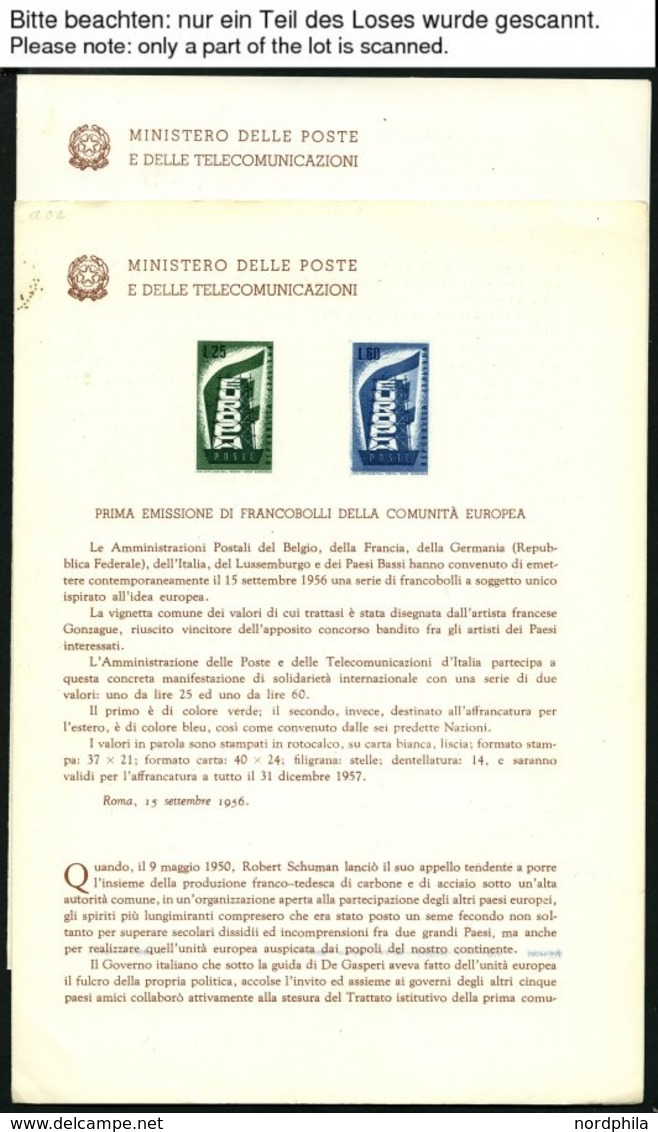 EUROPA UNION Brief,o , 1956-74, Wohl Komplette Gestempelte Umfangreiche Sammlung Gemeinschaftsausgaben In 14 Ringbindern - Autres & Non Classés