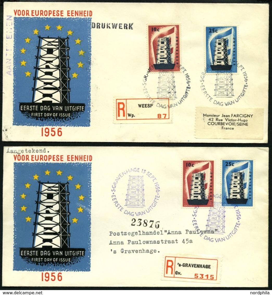EUROPA UNION Brief,o , 1956-74, Wohl Komplette Gestempelte Umfangreiche Sammlung Gemeinschaftsausgaben In 14 Ringbindern - Autres & Non Classés