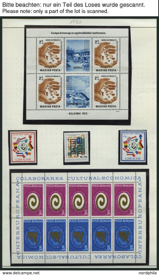 EUROPA UNION **, Sammlungsteil Sympathie- Und Mitläuferausgaben Von 1966-75, Mit Kleinbogen Und Blocks, Pracht, Mi. 330. - Altri & Non Classificati