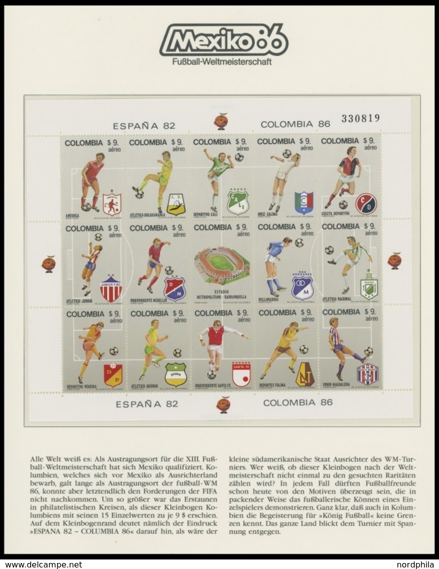 SPORT **,Brief , Fußball-Weltmeisterschaft Mexiko 86 In 3 Borek Spezialalben Mit Blocks, Kleinbogen, Ganzsachenkarten Et - Autres & Non Classés