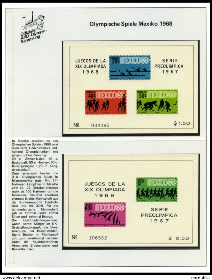 SPORT **,Brief,o , Offizielle ARD-Olympia-Sammlung 1948-88, Pracht - Autres & Non Classés