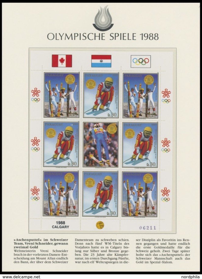 SPORT **,Brief , Olympische Spiele 1988 In 4 Borek Spezialalben Mit Goldmünze China Mint, Peking, Schwerttanz, PP, Klein - Andere & Zonder Classificatie