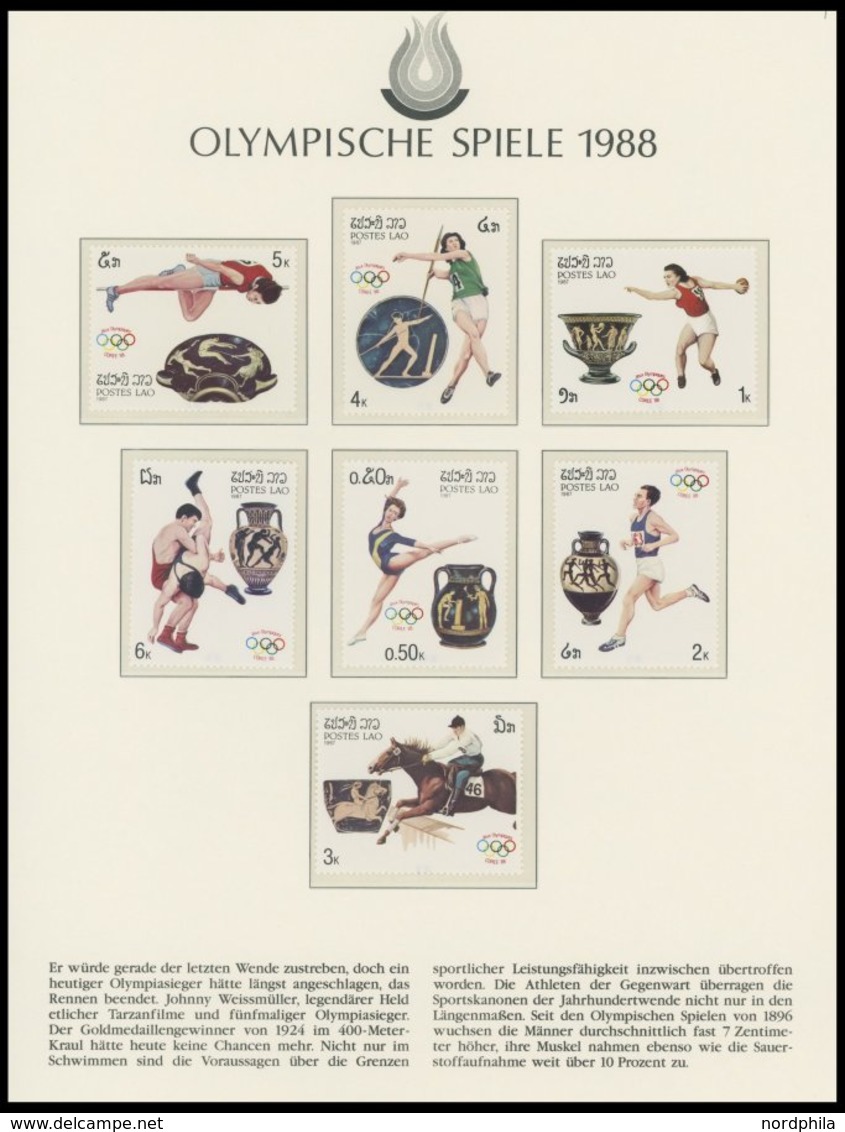 SPORT **,Brief , Olympische Spiele 1988 In 4 Borek Spezialalben Mit Goldmünze China Mint, Peking, Schwerttanz, PP, Klein - Autres & Non Classés