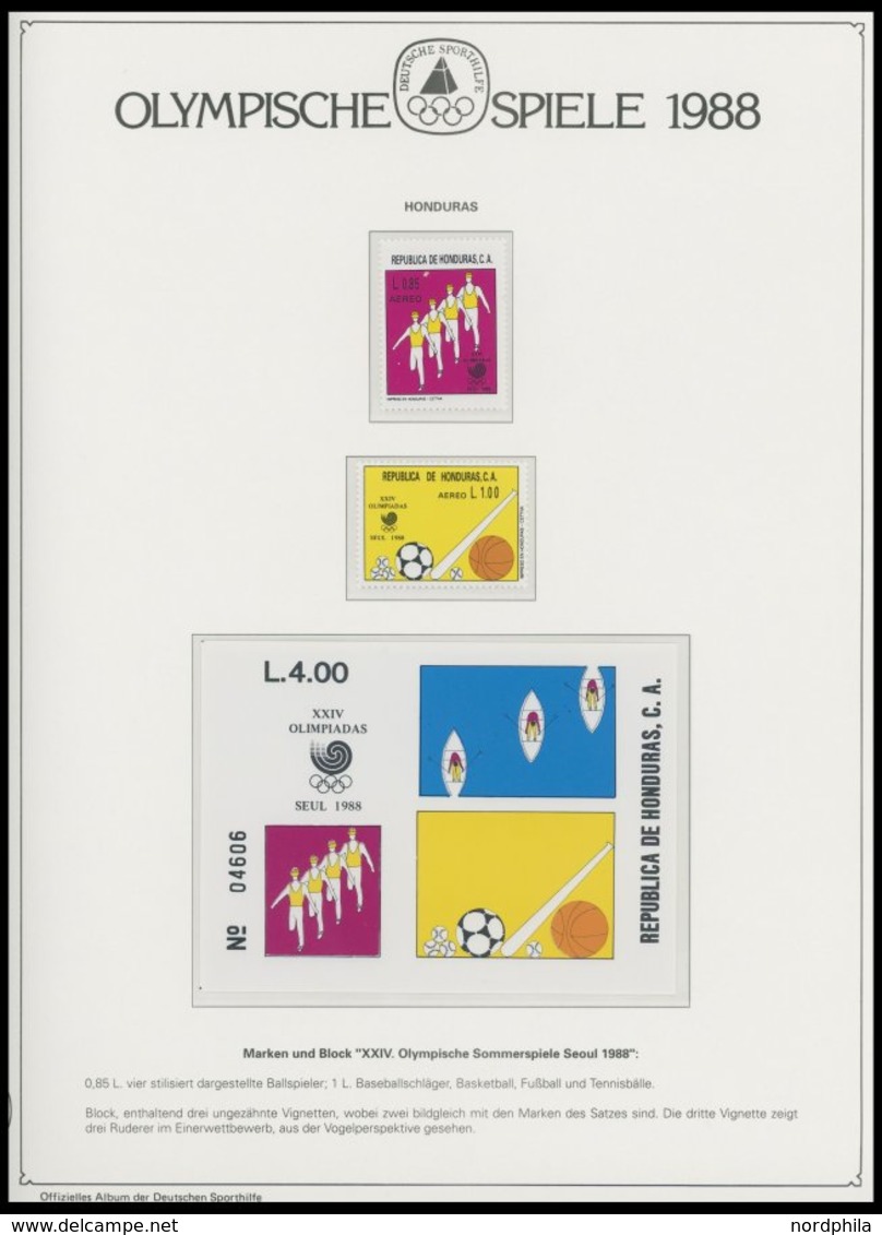 SPORT **,Brief,BrfStk , Olympische Spiele 1988 In 5 Dicken Spezialalben Der Deutschen Sporthilfe Mit Silbermünze 40 Jahr - Andere & Zonder Classificatie