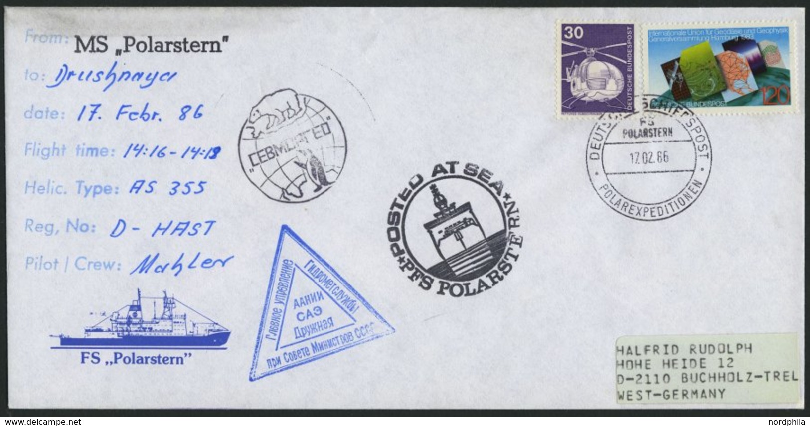 SONSTIGE MOTIVE 1985/6, Dritte Und Vierte Antarktis-Expedition Der Polarstern, Interessante Sammlung Mit 118 Verschieden - Non Classés