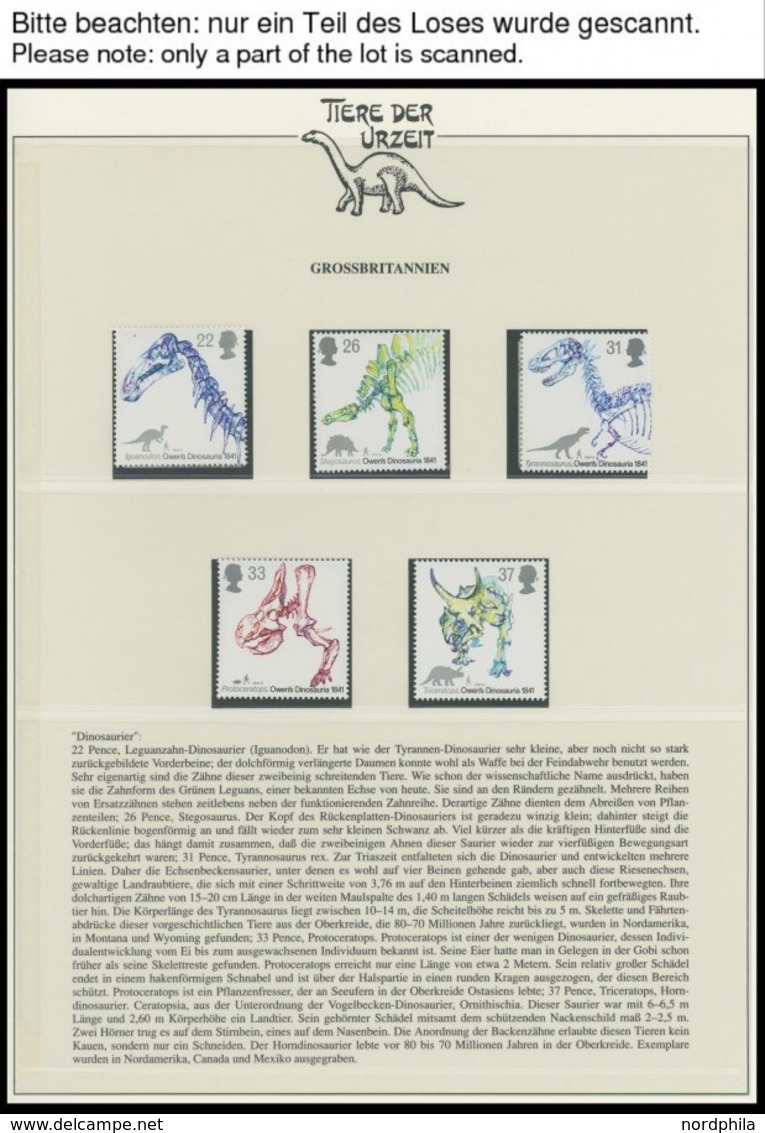 SONSTIGE MOTIVE **,Brief , Tiere Der Urzeit Im Lindner Spezialalbum Auf 14 Seiten, Prachterhaltung - Non Classificati