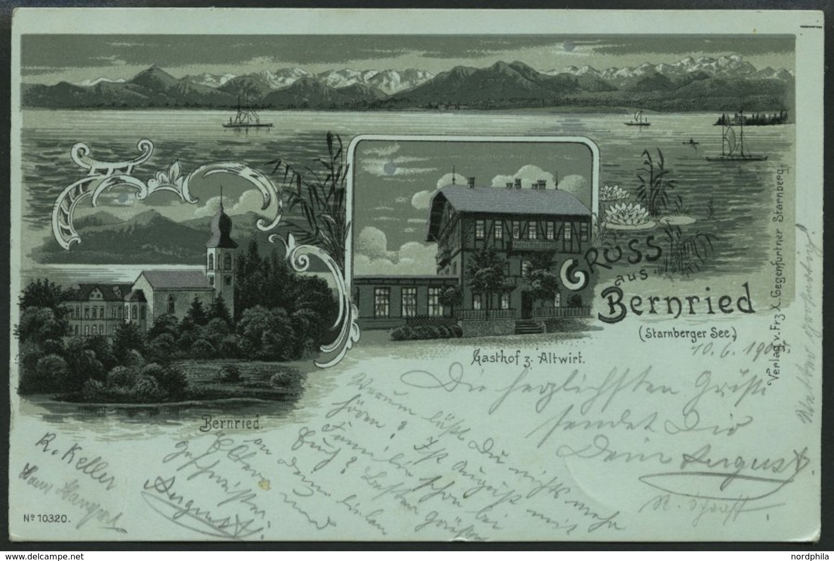 DEUTSCHLAND ETC. BERNRIED (Starnbergersee), Gruss Aus.. Karte Von 1900, Gebraucht - Autres & Non Classés