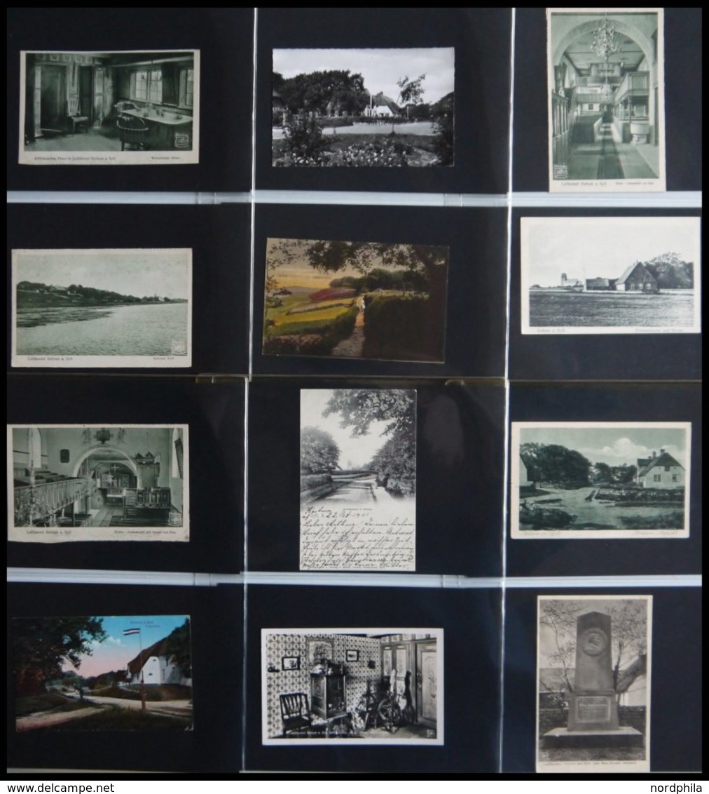 DEUTSCHLAND ETC. SYLT - Keitum, Sammlung Von 49 Verschiedenen Ansichtskarten Im Briefalbum, Dabei 6 Farbige - Other & Unclassified