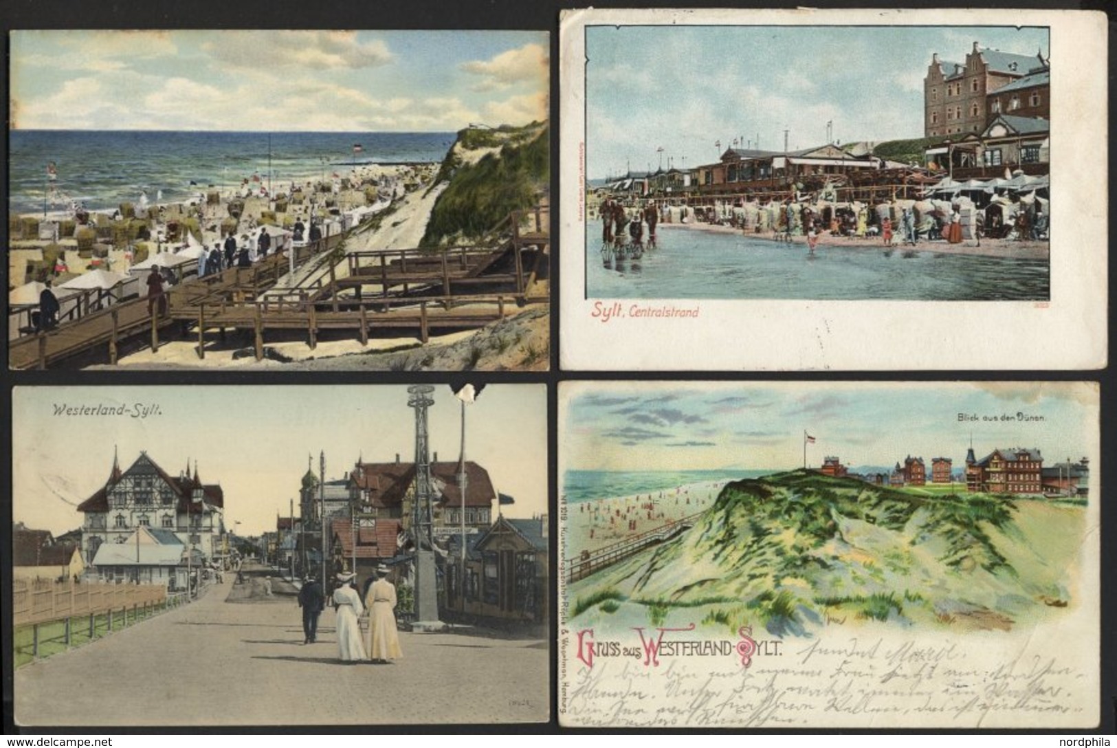 ALTE POSTKARTEN - DEUTSCH SYLT - Westerland, Sammlung Von 100 Verschiedenen Ansichtskarten Im Briefalbum, Dabei Gruß Aus - Autres & Non Classés