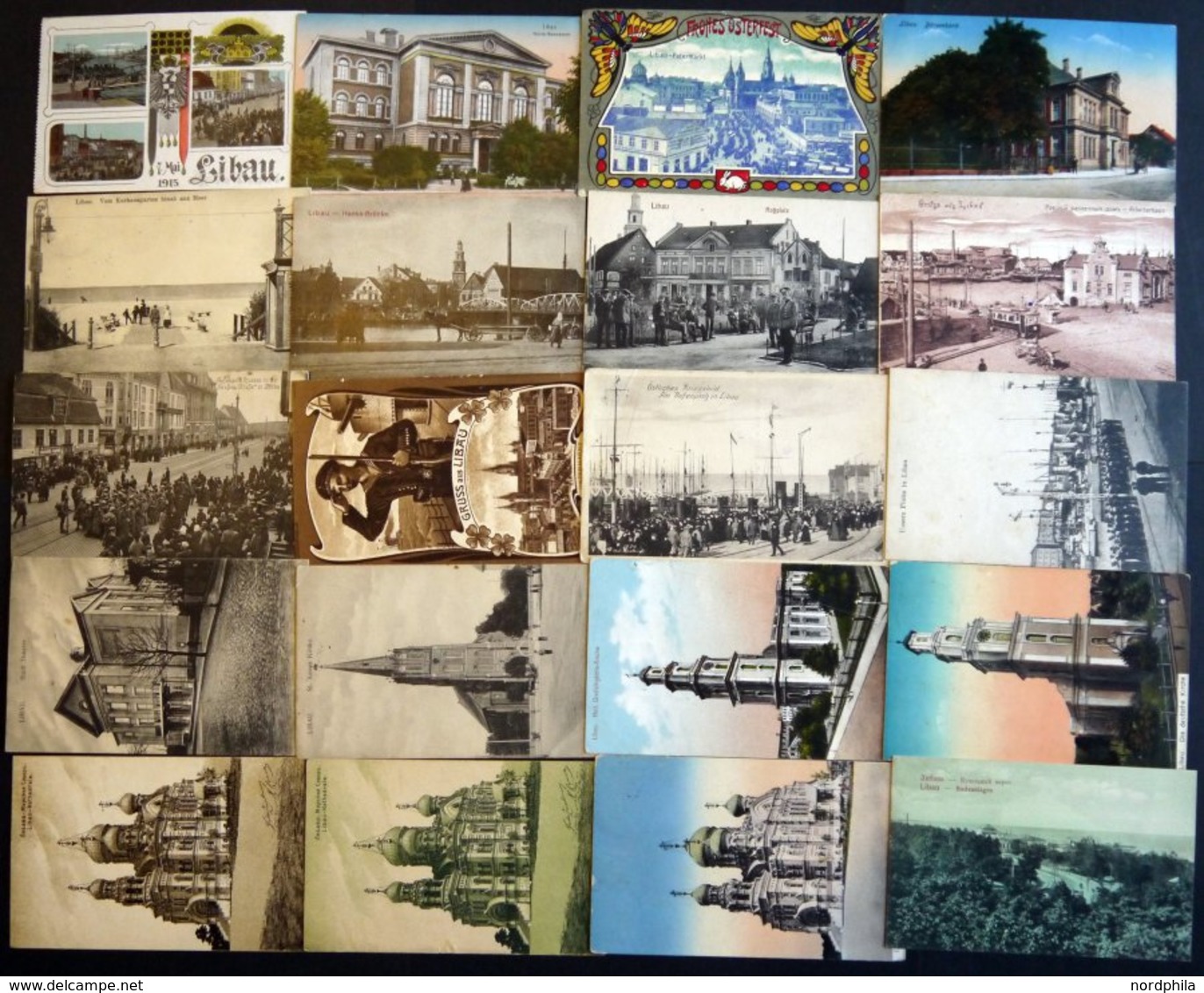 ALTE POSTKARTEN - LETTLAN LIBAU, 80 Verschiedene Ansichtskarten Mit Teils Seltenen Motiven, Alles Feldpostkarten Von 191 - Letland