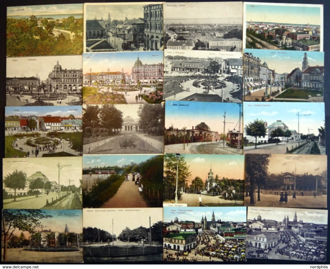 ALTE POSTKARTEN - LETTLAN LIBAU, 80 Verschiedene Ansichtskarten Mit Teils Seltenen Motiven, Alles Feldpostkarten Von 191 - Lettonie