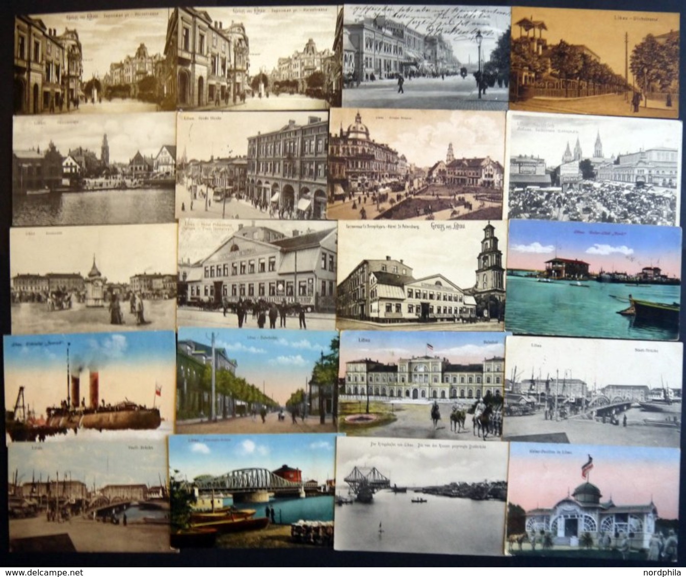 ALTE POSTKARTEN - LETTLAN LIBAU, 80 Verschiedene Ansichtskarten Mit Teils Seltenen Motiven, Alles Feldpostkarten Von 191 - Lettonia