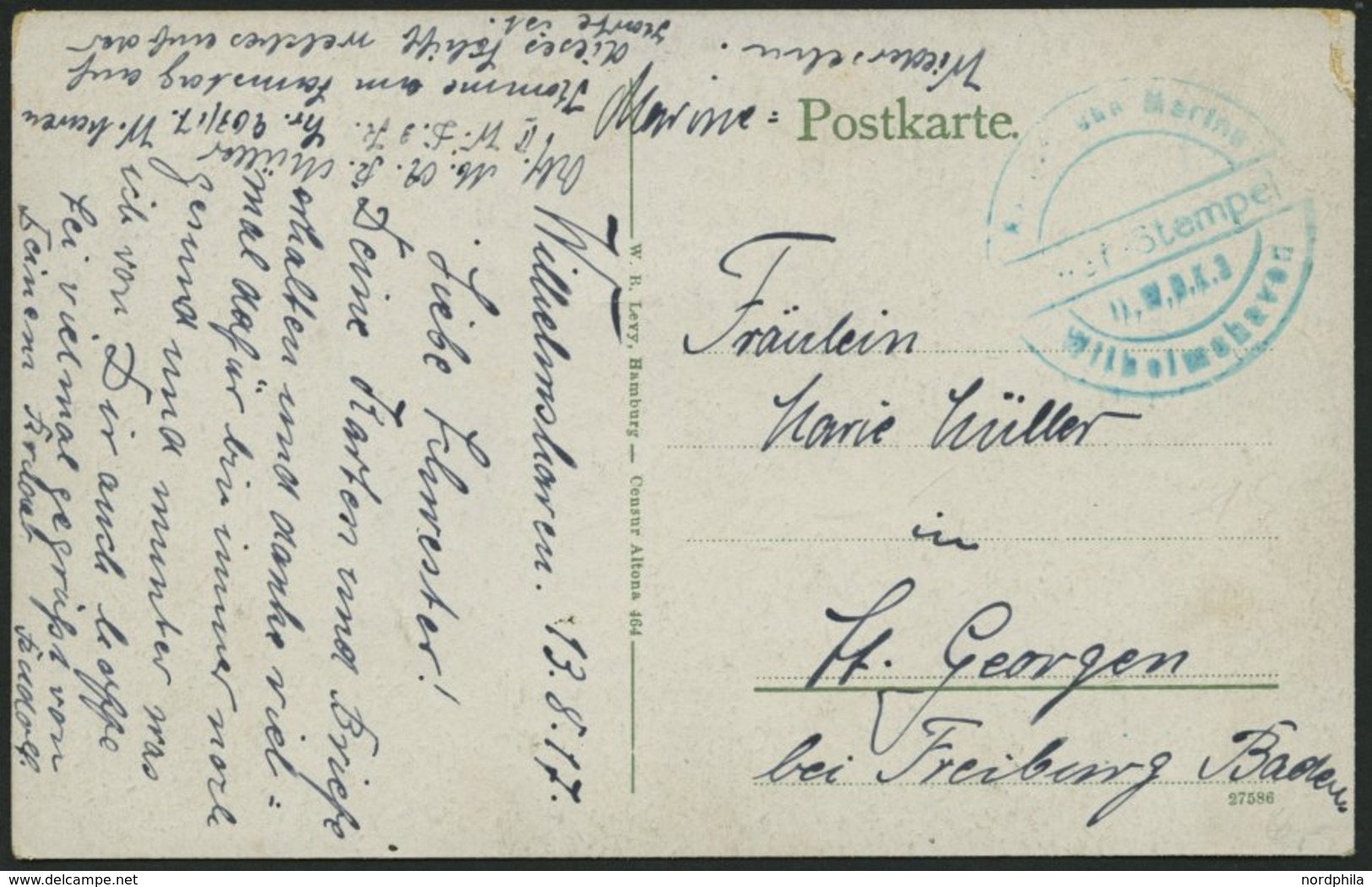 ALTE POSTKARTEN - SCHIFFE KAISERL. MARINE S.M.S. Schwaben, MSP-Karte Von 1917 - Guerre