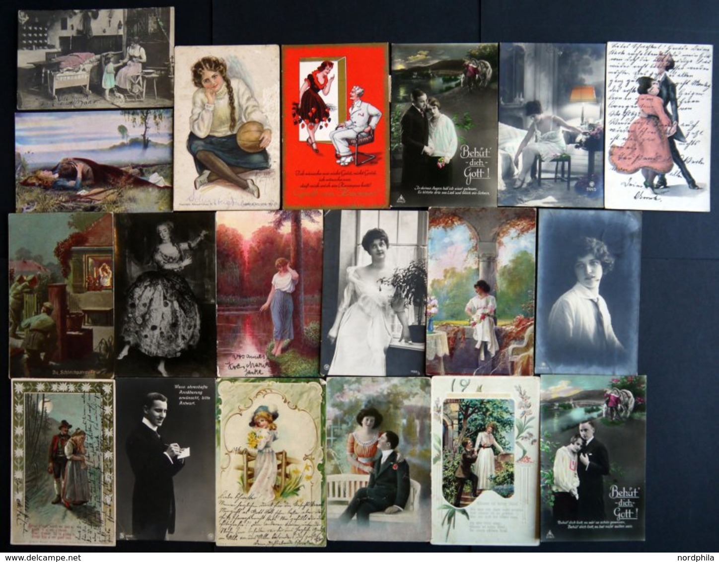 ALTE POSTKARTEN - VARIA Kitschkarten, 30 überwiegend Farbige Ansichtskarten - Otros & Sin Clasificación