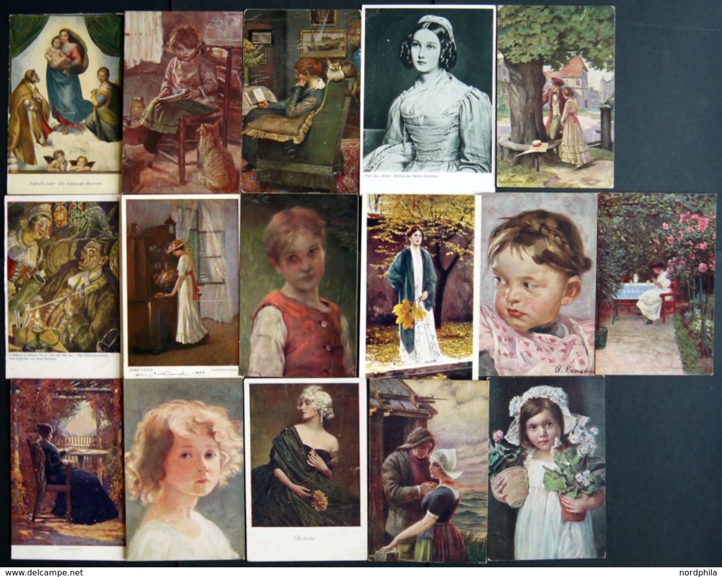 ALTE POSTKARTEN - VARIA Künstlerkarten, 34 Verschiedene Farbige Ansichtskarten - Altri & Non Classificati