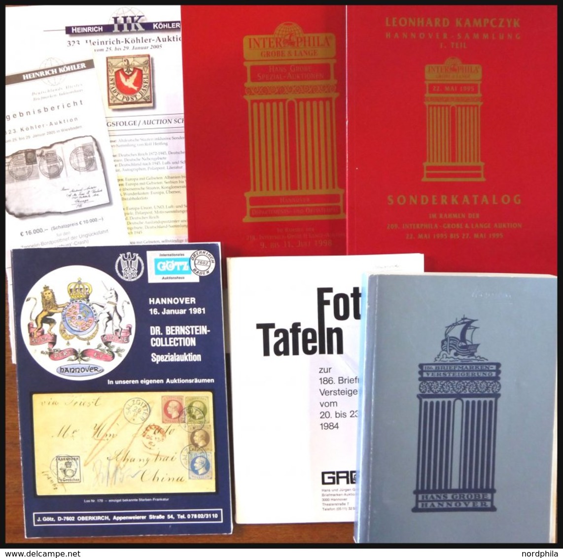 PHIL. LITERATUR Hannover - Sonder- Und Spezialauktionen Von 1981-2005, 4 Verschiedene Kataloge Und Hannover-Teil Aus Dem - Philately And Postal History