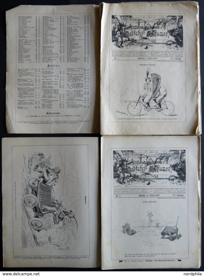 KLASSISCHE LITERATUR 1898-1901, 104 Ausgaben Der Illustrierten Sportzeitung Radfahrer Humor, Jahrgang XIII 49 Von 52 Aus - Andere & Zonder Classificatie