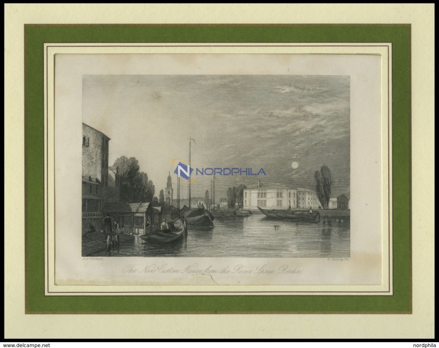 BERLIN: Das Neue Haus An Der Spree, Stahlstich Von Vickers/Radclyffe Um 1840 - Lithographies