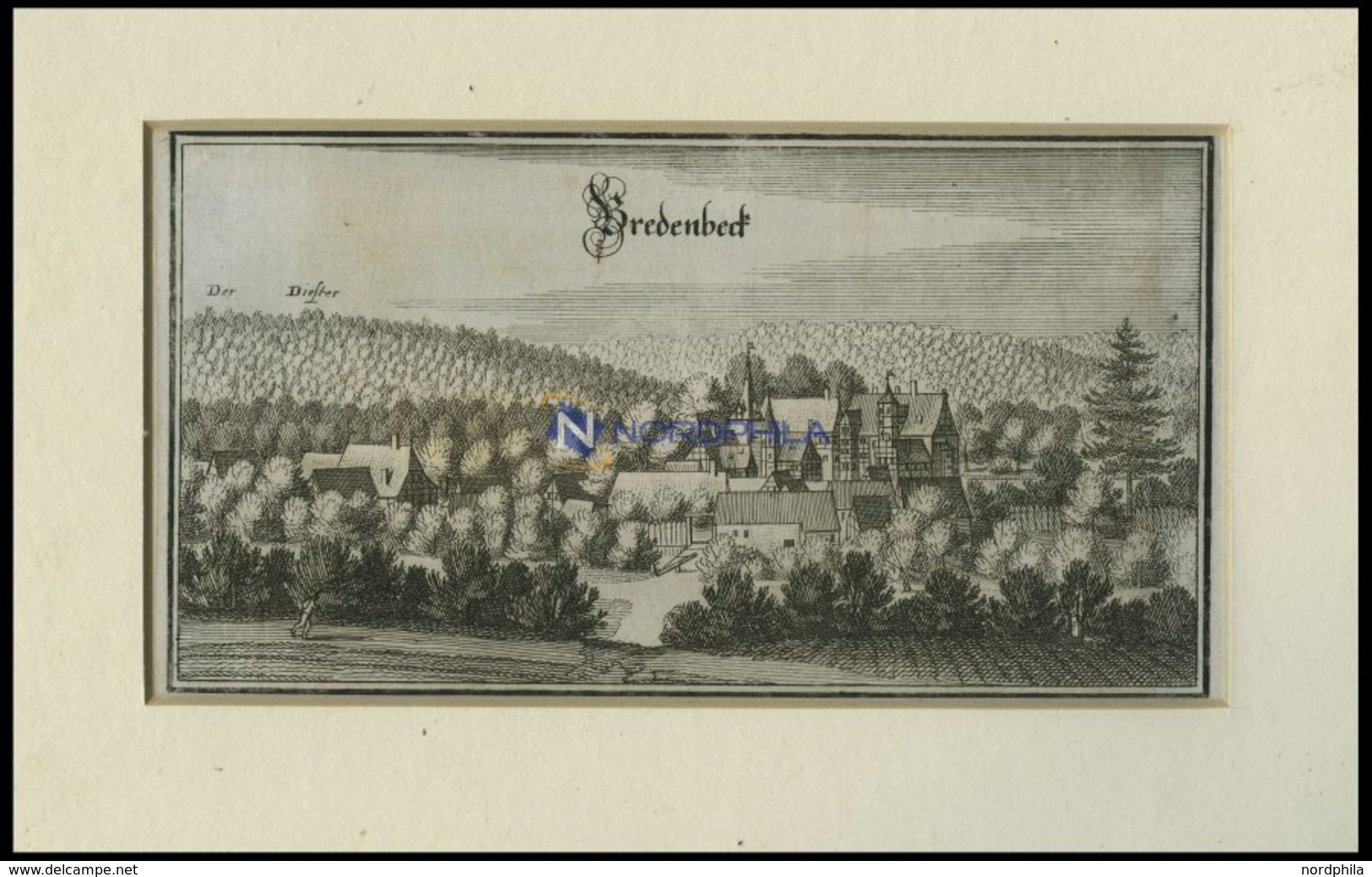 BREDENBECK, Gesamtansicht, Kupferstich Von Merian Um 1645 - Litografía