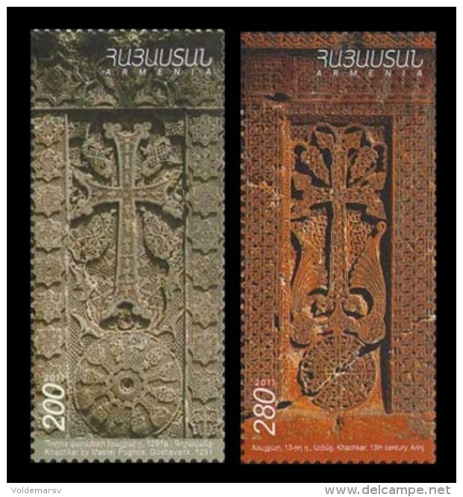 Armenia 2012 Mih. 783/84 UNESCO World Cultural Heritage. Armenian Cross-Stones MNH ** - Armenia