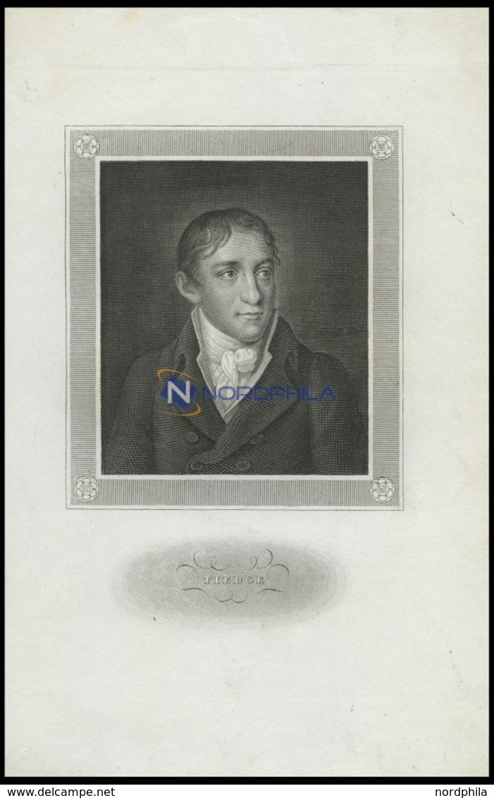 Tiedger, Poet, Stahlstich Um 1840 - Litografia