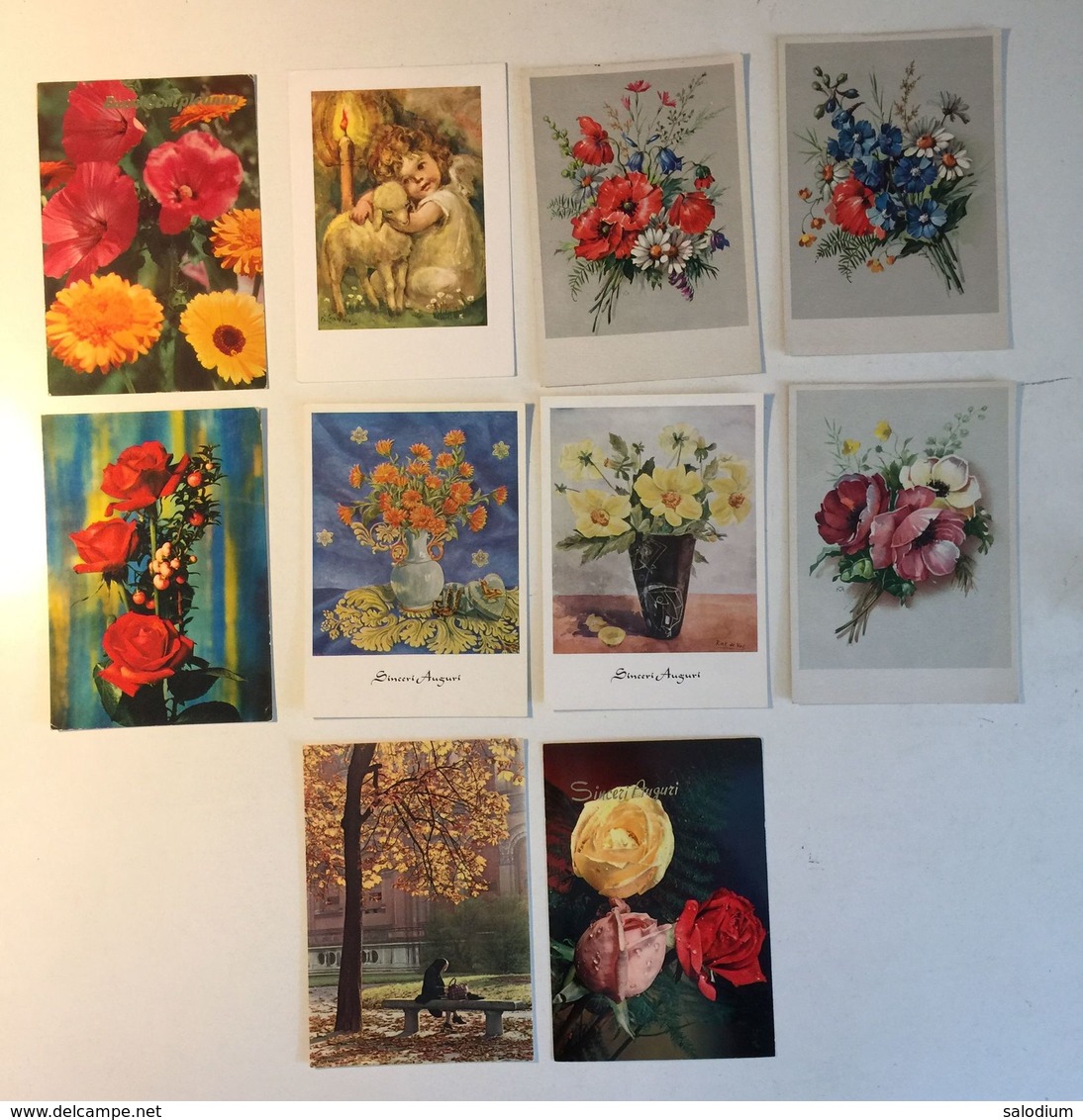 Lotto 10 Cartoline - Fiore Flower Angelo Angel - 5 - 99 Postcards