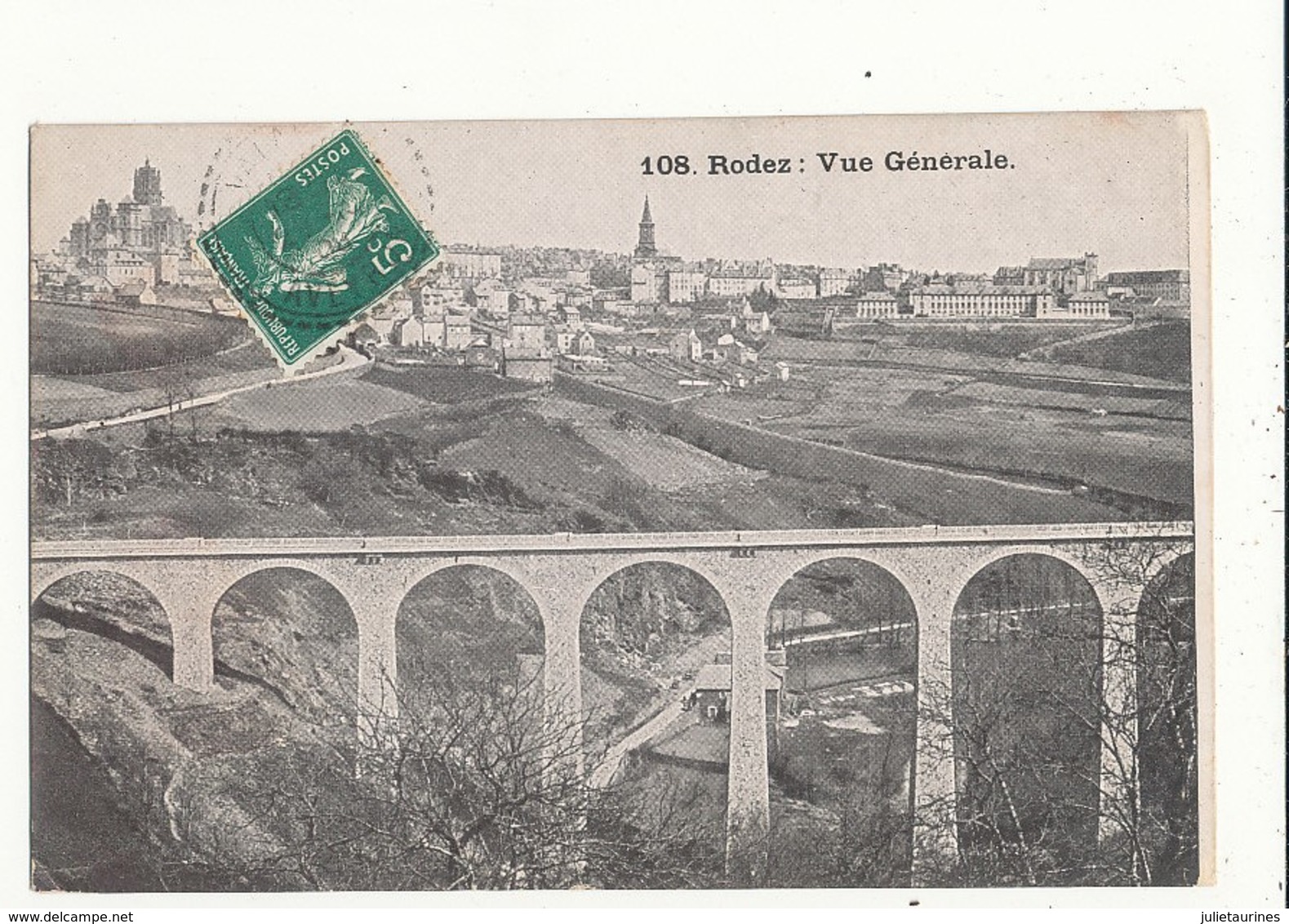 12 RODEZ VUE GENERALE CPA BON ETAT - Rodez