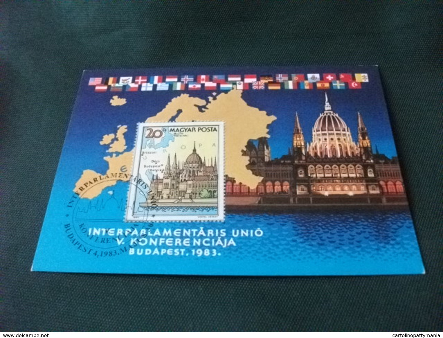 CARTOLINA POSTALE MAXIMUM  MAGYAR POSTA BUDAPEST 1983 - Sammlerbörsen & Sammlerausstellungen