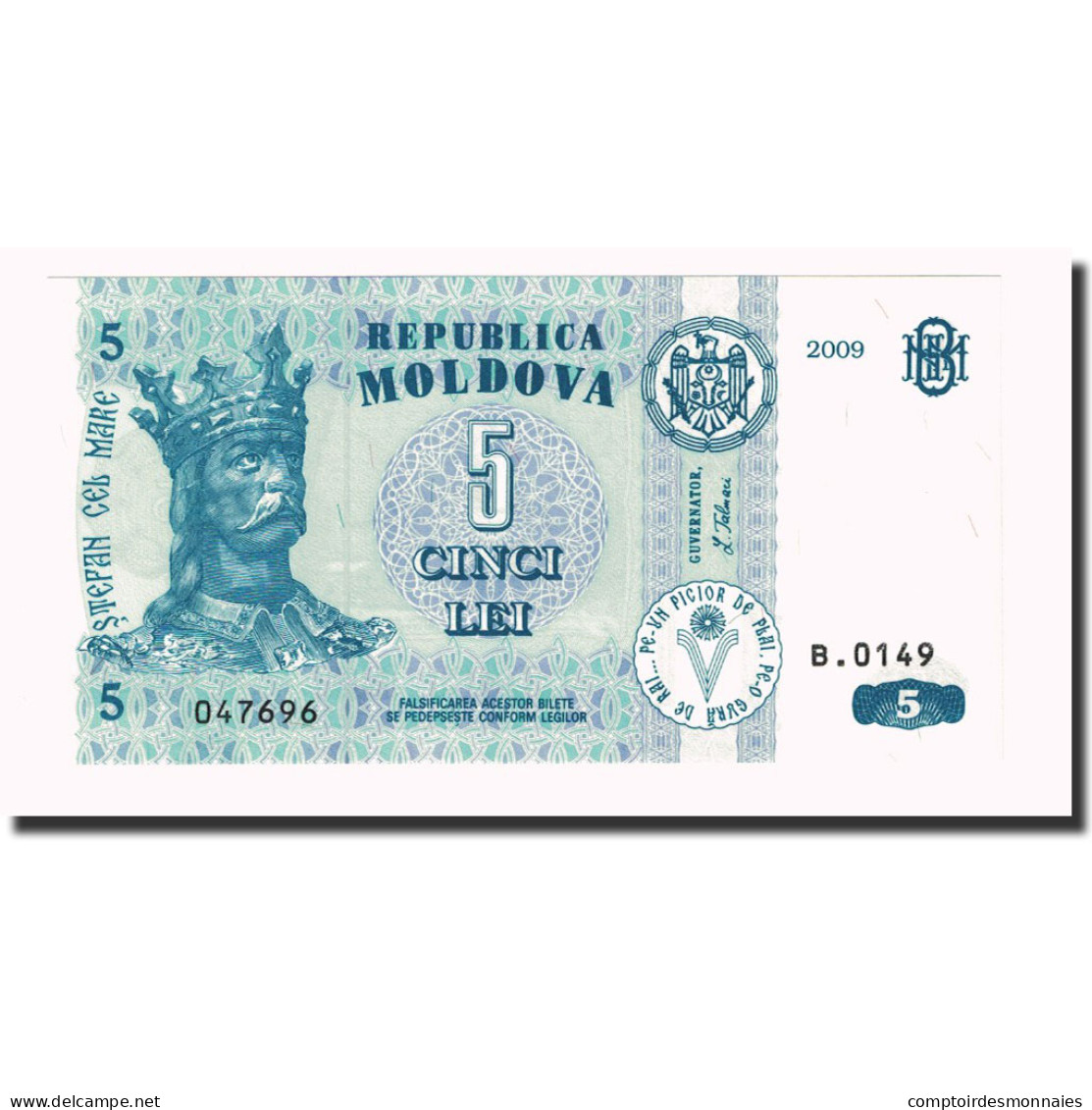 Billet, Moldova, 5 Lei, 2009, KM:9e, NEUF - Moldova