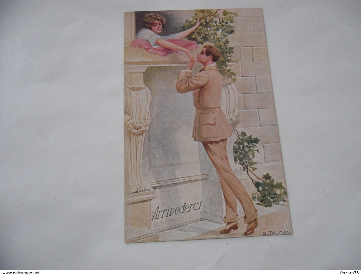 CARTOLINA POSTCARD INNAMORATI ARRIVEDERCI S.TALMAN GREETINGS - San Valentino