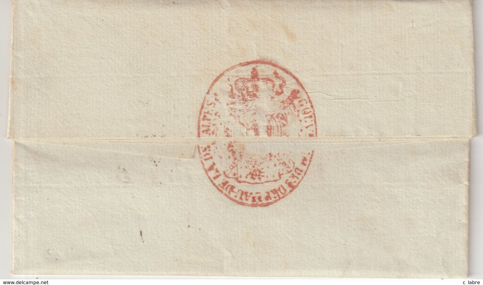 FRANCE : MARQUE POSTALE . " 104 TURIN " . FRANCHISE DU DIRECTEUR DE LA POLICE DEPt . AU DELA DES ALPES . 1811 . - 1801-1848: Vorläufer XIX