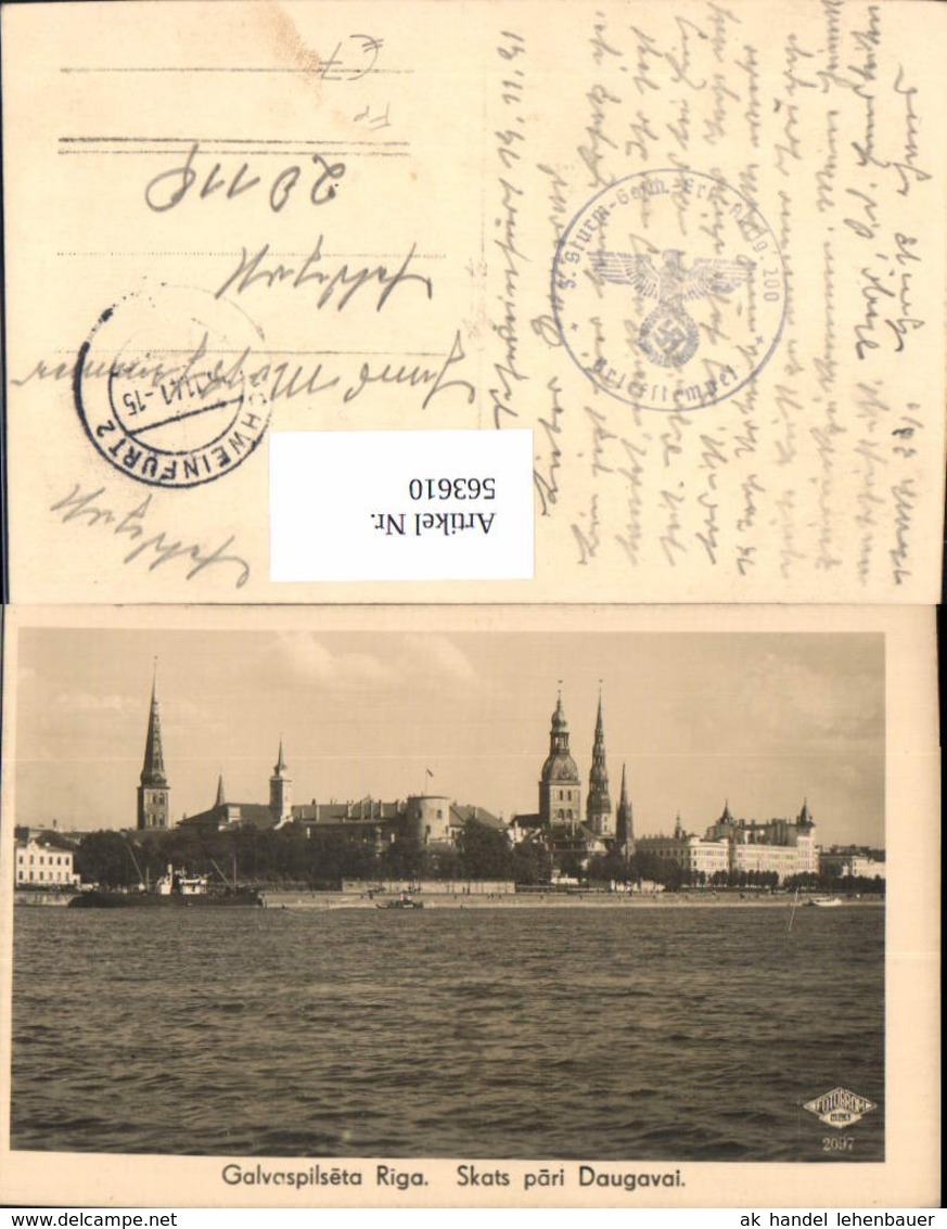 563610,Riga Skats Pari Daugavai Feldpost 3. Sturm-Gesch&uuml;tz-Ersatz-Abteilung 200 - Lettland
