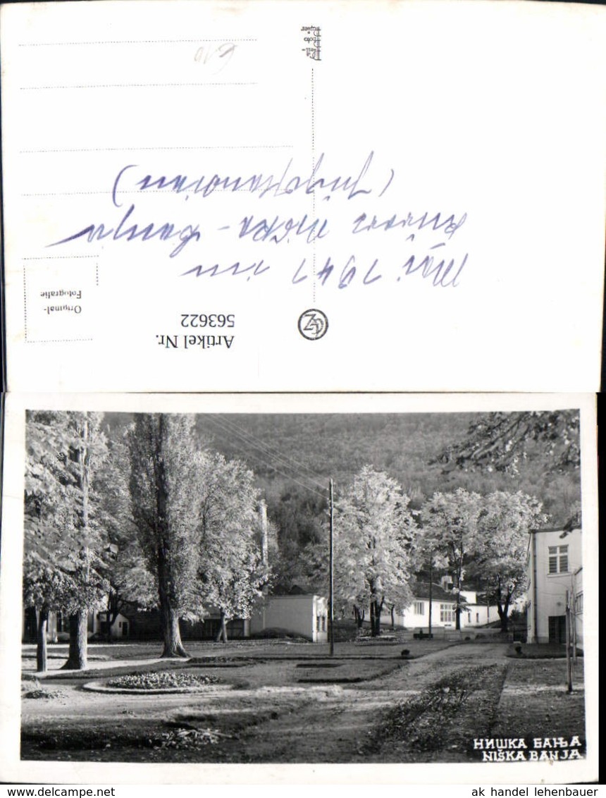 563622,Foto Ak Niska Banja Ansicht Strasse Park 1941 - Serbien