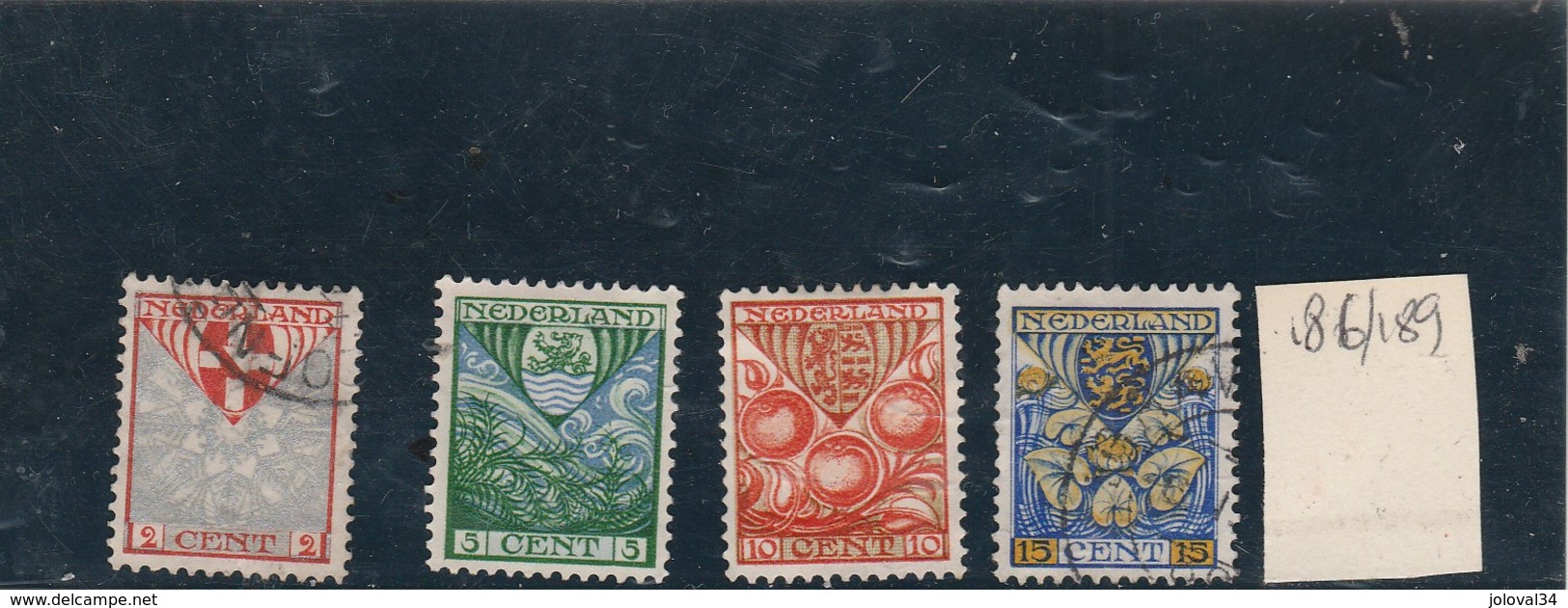 PAYS BAS -  Yvert N° 186 à 189 - Used Stamps
