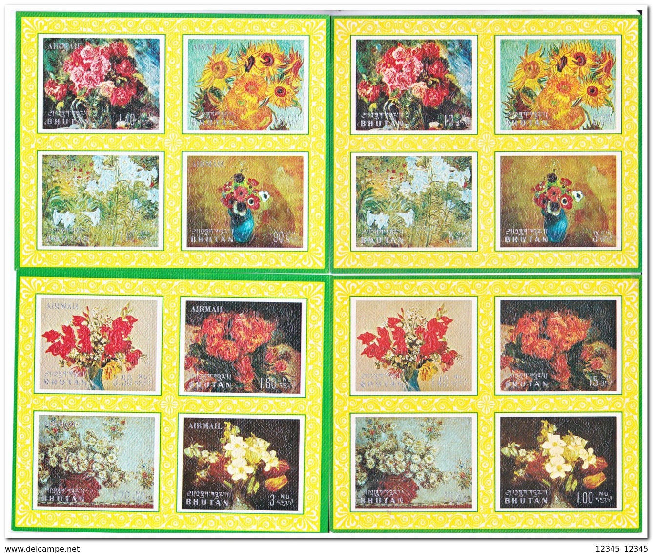 Bhutan 1970, Postfris MNH, Flowers - Bhutan