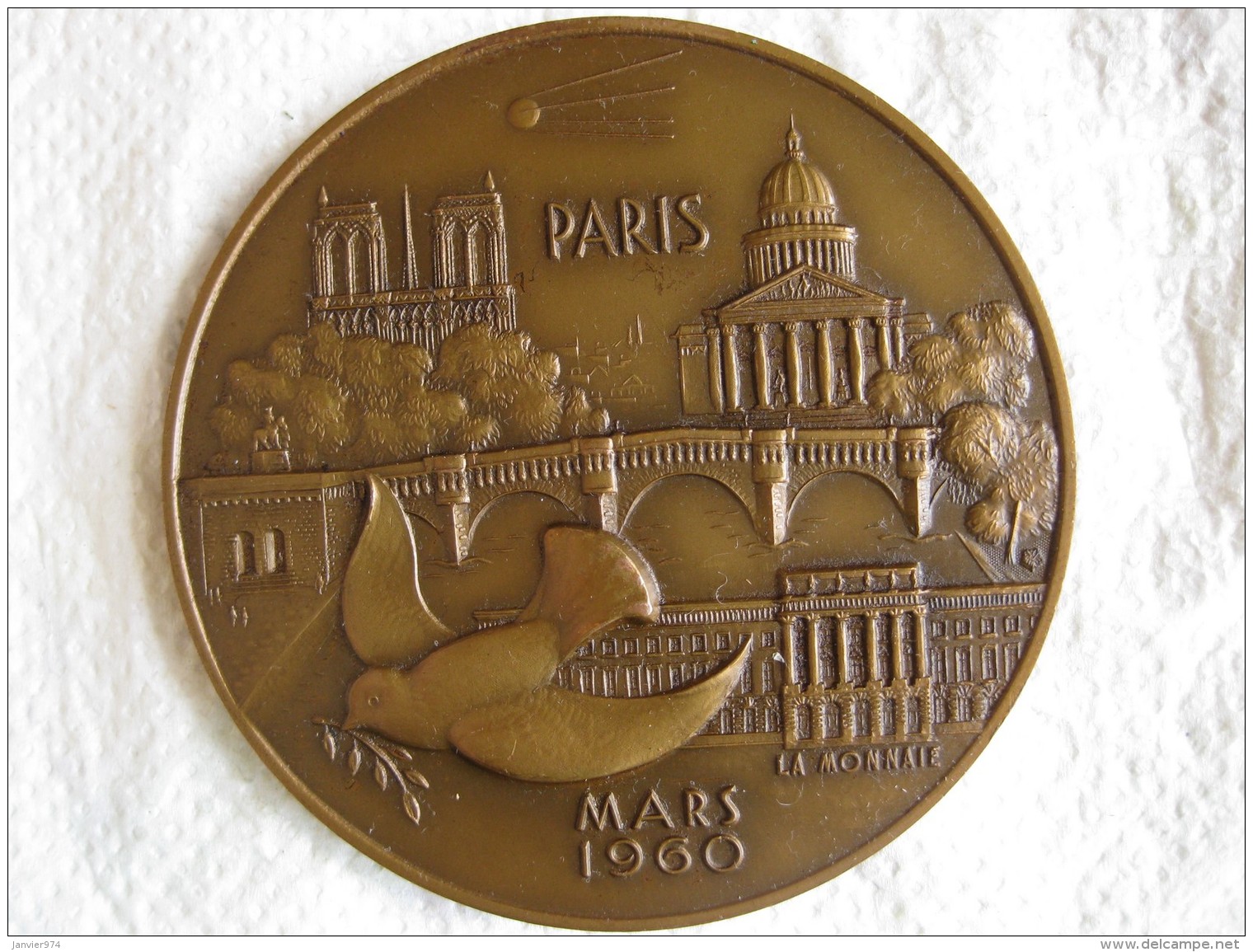 Médaille Nikita Sergueïevitch Khrouchtchev Visite Officielle En France Mars 1960 - Autres & Non Classés