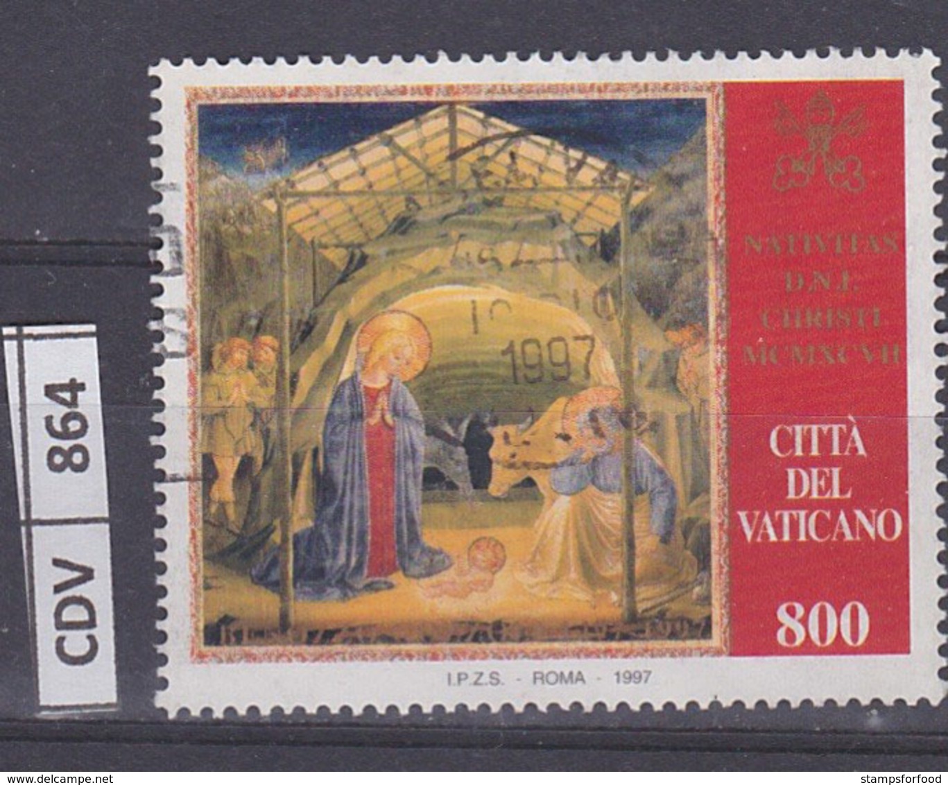 VATICANO  1997	Natale, Usato - Oblitérés