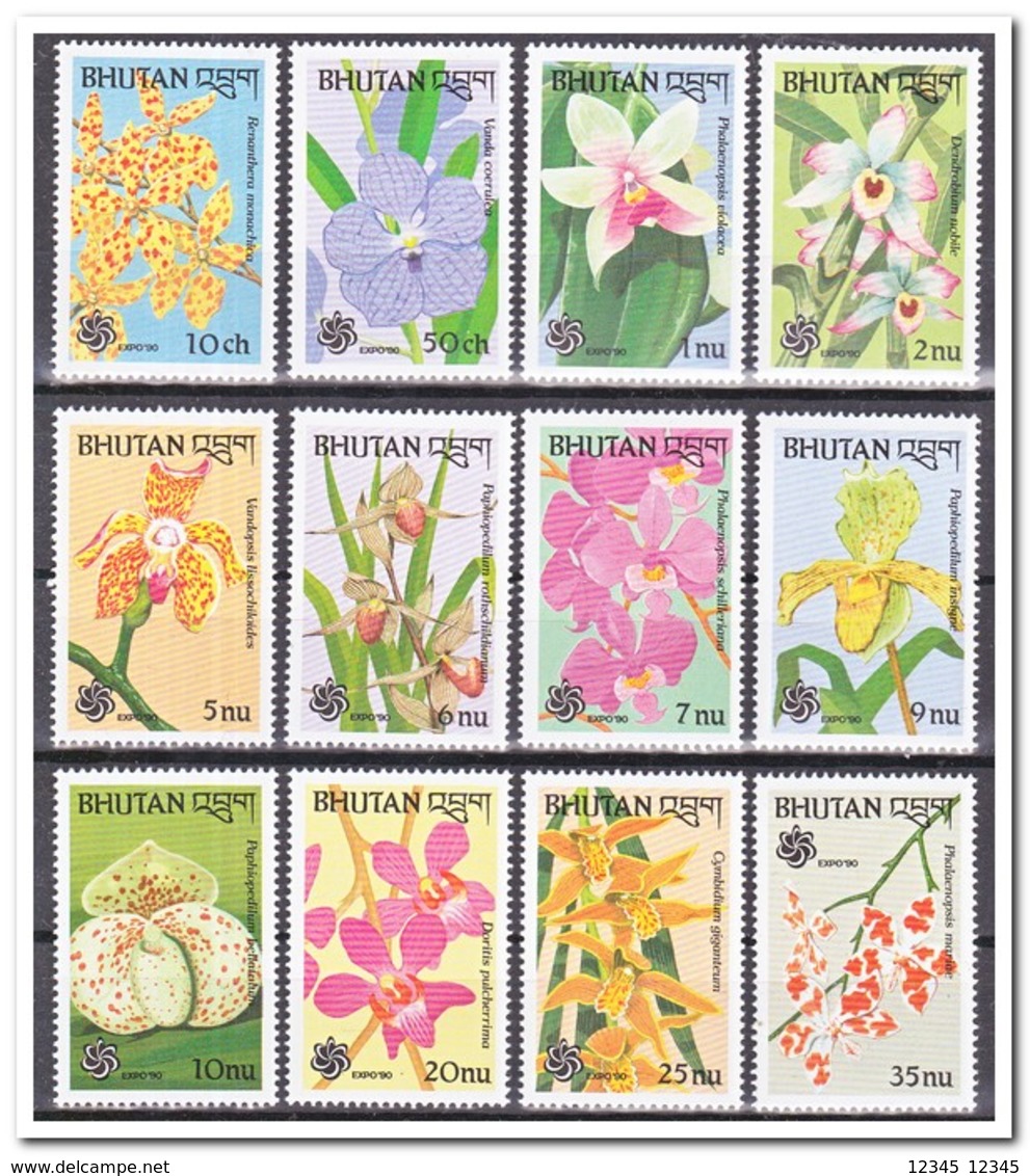 Bhutan 1990, Postfris MNH, Flowers, Orchids - Bhutan