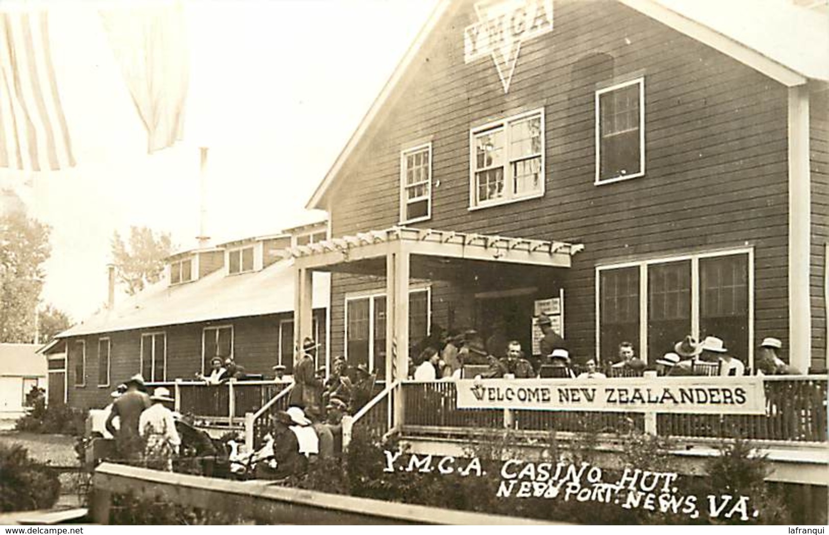 Pays Div -ref L554- Etats Unis D Amerique - Usa - Carte Photo -photo Postcard Casino New Port News - Zealanders - Newport News