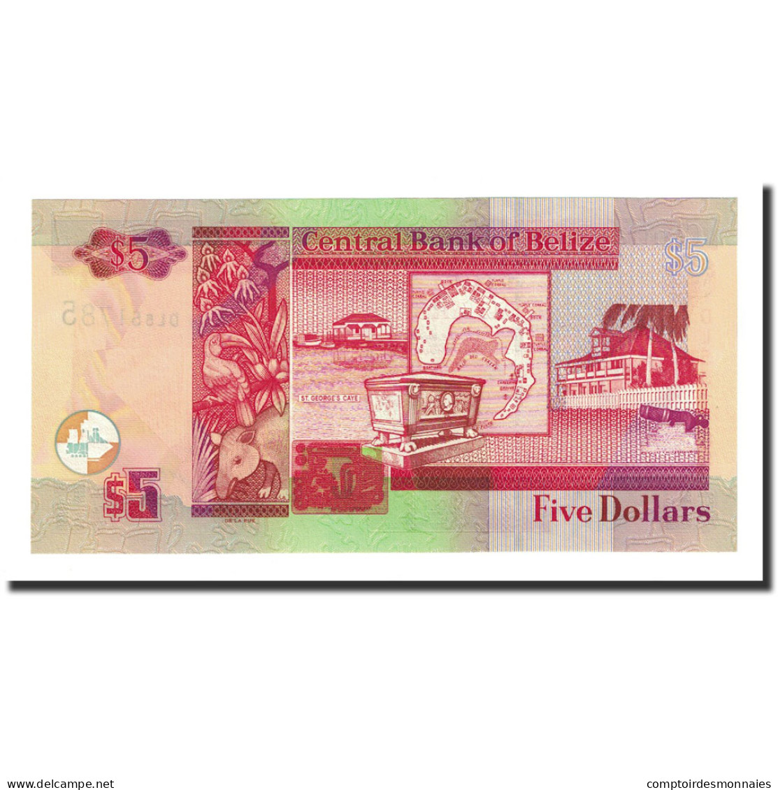 Billet, Belize, 5 Dollars, 2009-07-01, KM:67d, NEUF - Belize