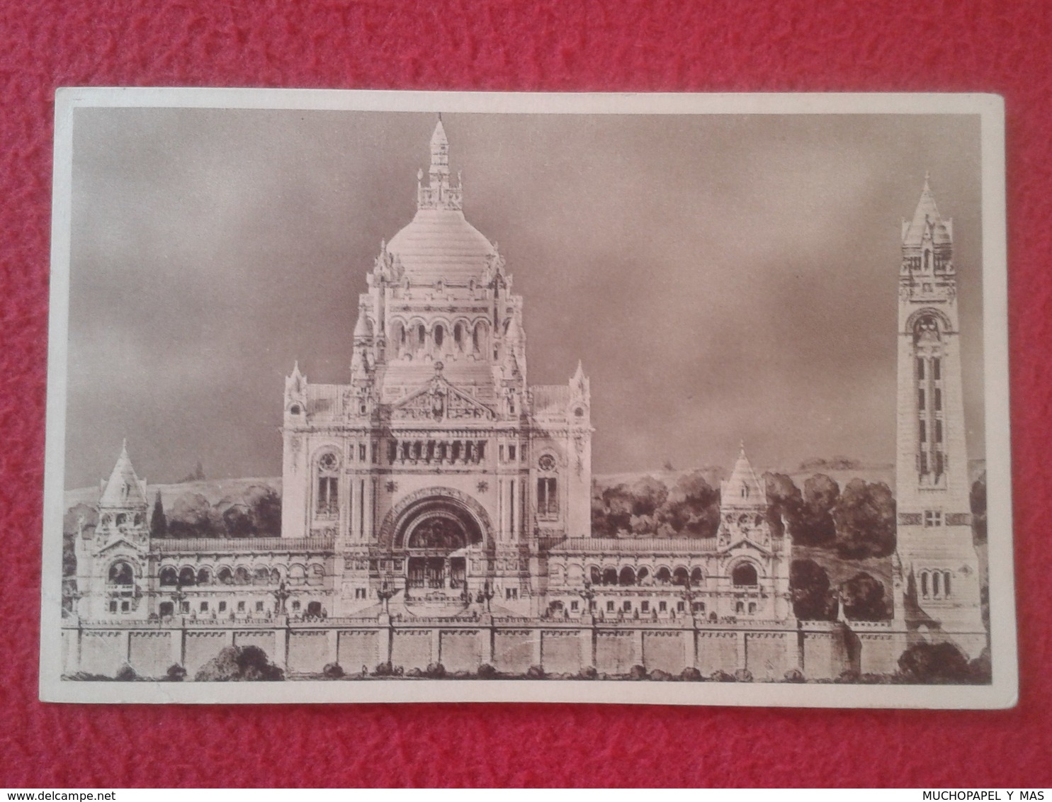 POSTAL POST CARD POSTCARD CARTE POSTALE FRANCIA FRANCE LA BASILIQUE DE LISIEUX VUE GÉNÉRALE DU PROJET VER FOTO/S Y DESCR - Lisieux